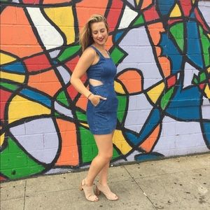 Madewell denim cutout dress